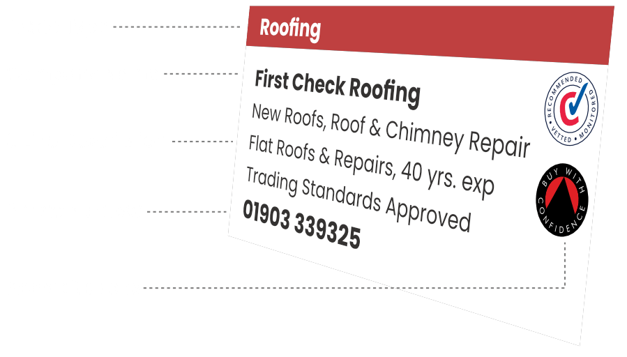 Local business listing leaflet in West Sussex